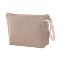 Neceser de algodón con asa de cuerda Beige