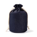 Neceser cilíndrico de lona denim