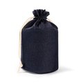 Neceser cilíndrico de lona denim