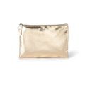 Neceser multiusos de polipiel brillante Oro Talla Única Adulto