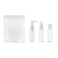 Neceser Transparente con 3 Envases Viaje