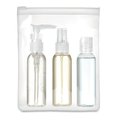 Neceser Transparente con 3 Envases Viaje