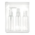 Neceser Transparente con 3 Envases Viaje