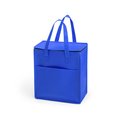 Nevera de non-woven con bolsillo frontal y asa de transporte Azul