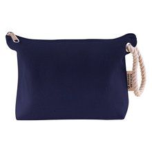 Neceser de algodón con asa de cuerda Azul Marino
