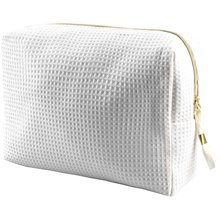 Neceser de algodón waffle Blanco
