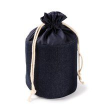 Neceser cilíndrico de lona denim Denim
