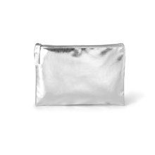 Neceser multiusos de polipiel brillante Plata Talla Única Adulto