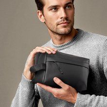 Neceser PU con bolsillo y asa lateral NE