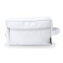 Neceser RPET con bolsillo lateral Blanco