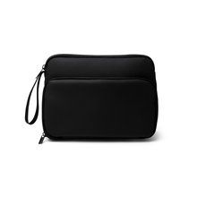 Neceser triangular de PU con compartimentos Negro Talla Única Adulto