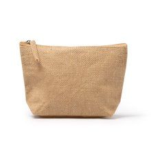 Neceser de yute con cremallera y tirador Crudo Talla Única Adulto