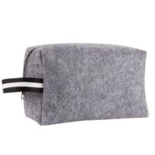 Neceser de fieltro RPET con asa Gris
