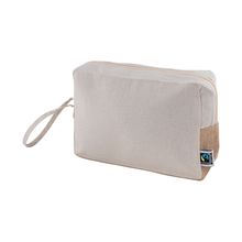 Neceser algodón Fairtrade con base de yute Natural