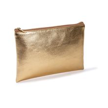 Neceser plano dorado en PU 350 g/m² Dorado