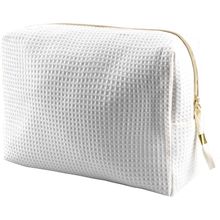Neceser de algodón waffle Blanco