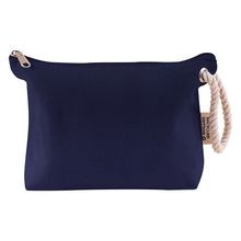 Neceser de algodón con asa de cuerda Azul Marino