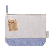 Neceser Algodón Bicolor Base y Tirador a Juego Azul