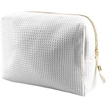 Neceser de algodón waffle Blanco