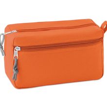 Neceser de doble cremallera en poliéster 600D y refuerzo ppe Naranja