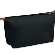 Neceser RPET 600D con detalle PU Negro