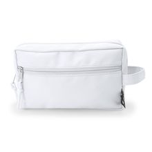 Neceser RPET con bolsillo lateral Blanco