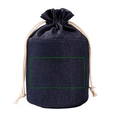 Neceser cilíndrico de lona denim | Frontal | 130 x 90