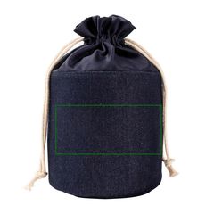 Neceser cilíndrico de lona denim | Frontal | 140 x 80