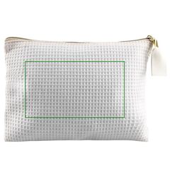 Neceser waffle con tirador dorado | Trasera | 140 x 80