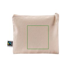 Neceser plano de algodón fairtrade 220 g | Trasera | 95 x 100