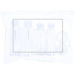 Neceser con 6 envases vacíos para viaje | Frontal | 150 x 100