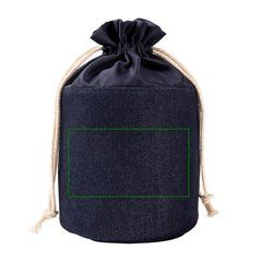 Neceser cilíndrico de lona denim | Frontal | 130 x 90