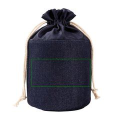 Neceser cilíndrico de lona denim | Frontal | 140 x 80