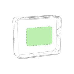 Neceser multiusos transparente | Centrado cara A | 140 x 100