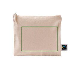 Neceser plano de algodón fairtrade 220 g | Frontal | 150 x 100