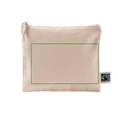 Neceser plano de algodón fairtrade 220 g | Frontal | 170 x 100