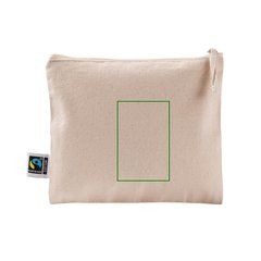 Neceser plano de algodón fairtrade 220 g | Trasera | 60 x 95