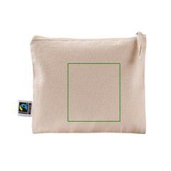 Neceser plano de algodón fairtrade 220 g | Trasera | 95 x 100
