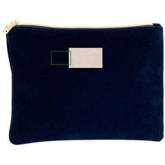 Neceser Terciopelo con Forro Interior | Etiqueta | 20 x 20