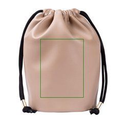 Neceser tipo bolsa de PU con forro interior | Frontal | 100 x 120