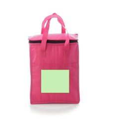 Nevera de non-woven con bolsillo frontal y asa de transporte | En la bolsa centrado | 140 x 100