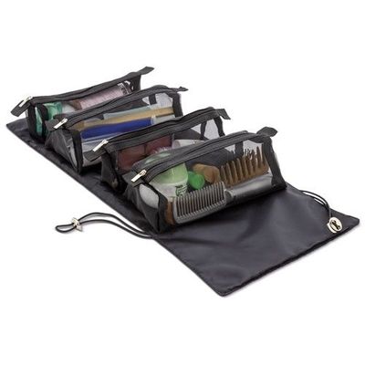 Neceser de 4 estuches con velcro en la base