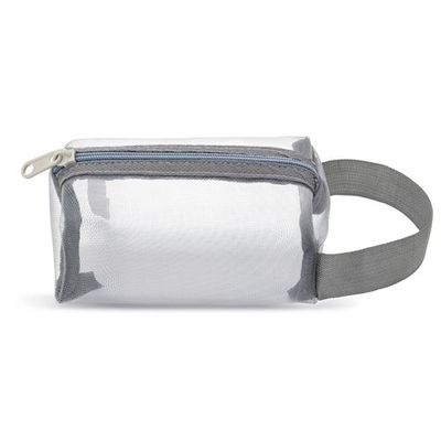 Neceser de malla transparente con asa