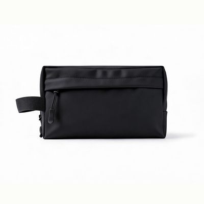 Neceser PU con bolsillo y asa lateral