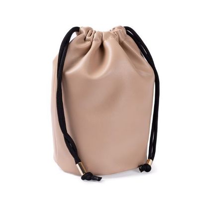 Neceser tipo bolsa de PU con forro interior Beige