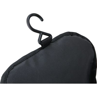 Neceser negro con asa lateral y gancho