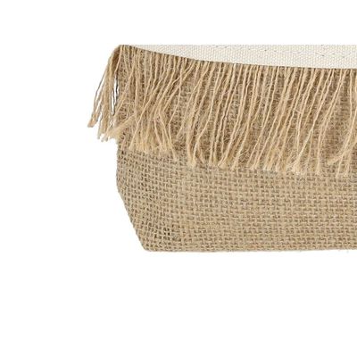 Neceser algodón/yute con flecos