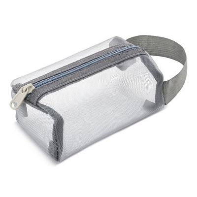 Neceser de malla transparente con asa