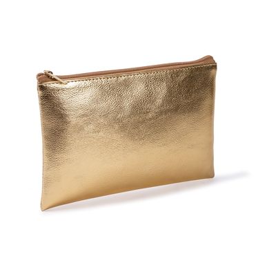 Neceser plano dorado en PU 350 g/m² Dorado