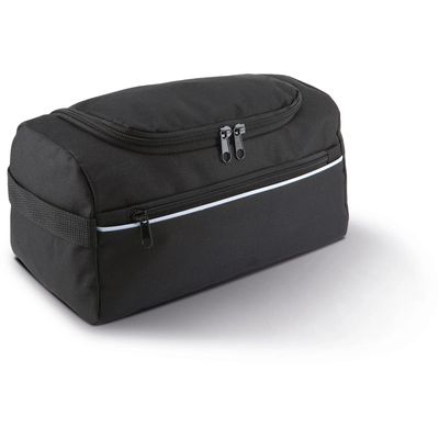Neceser negro con asa lateral y gancho